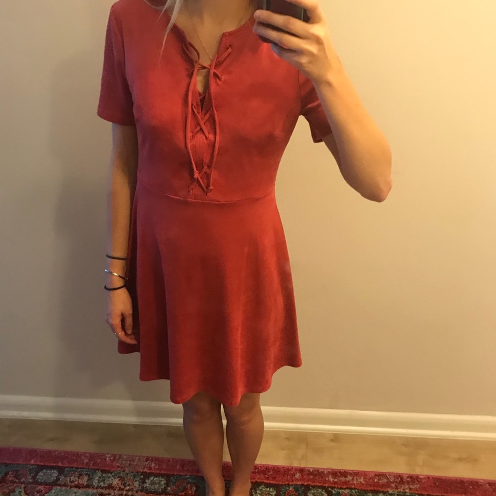 Red Suede Dress